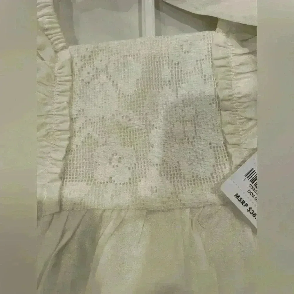 Carter’s Infant Girls Size 9 Months Dress with Diaper Cover Headband NWT Cream